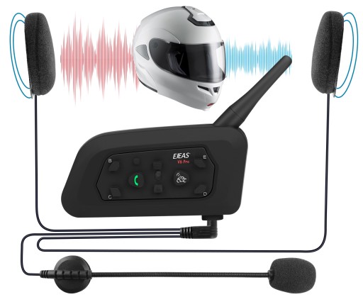 EJEAS V6 PRO BLUETOOTH МОТОЦИКЛОВЫЙ ИНТЕРКОМ 1200 м