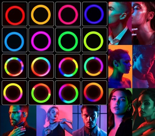 Кольцевая лампа Кольцевой светодиодный штатив RGB Подсветка для селфи Фотосессия
