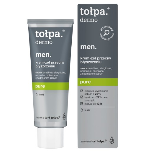 TOŁPA.Dermo Men.Light Крем-гель против блеска кожи Pure 40мл