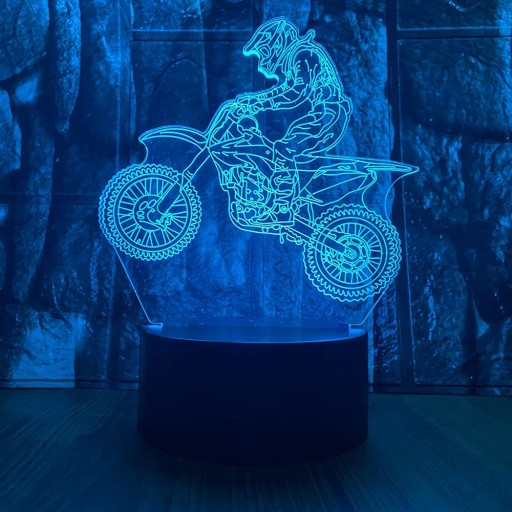 Мотор для мотокросса 3D Led Pilot Name Night Light