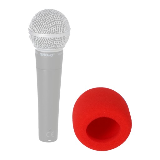 Универсальный губчатый чехол для микрофона SHURE, красный