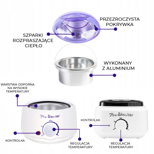 6x wosk twardy podgrzewacz DEPILACJA CIAŁA ZESTAW