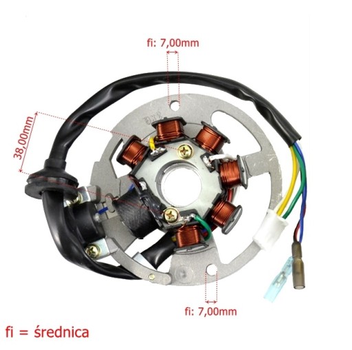 СТАТОРНАЯ КАТУШКА 7 КАТУШЕК 2T ROMET ZIPP JOG 50