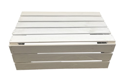ДЕРЕВЯННАЯ КОРОБКА декоративная белая 60x40x21
