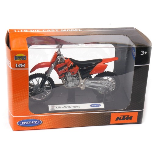 Модель мотоцикла KTM 450 SX Racing масштаб 1:18 Welly