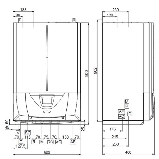 Victrix ZEUS 25 SUPERIOR настенный двухфазный конденсационный газовый котел. БАК 54Л