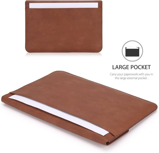 POKROWIEC TORBA DO MACBOOK 12'' SKÓRA PU BRĄZ