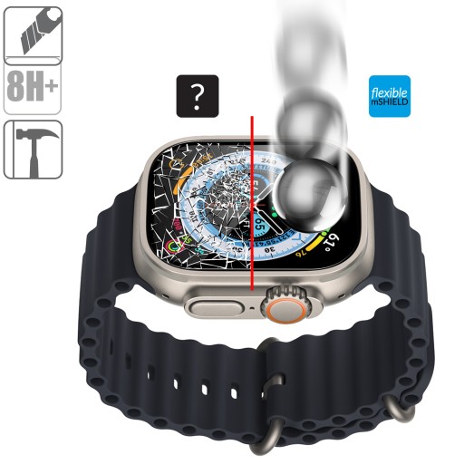 Защитное гибридное стекло MOVEAR для Apple Watch Ultra (49 мм).