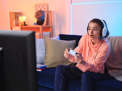 ЛЕГКИЕ ИГРОВЫЕ НАУШНИКИ PS5 PS4 С МИКРОФОНОМ