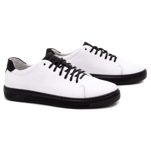 BUTY MĘSKIE CASUAL SKÓRA POLSKIE 2109C BIAŁE 40