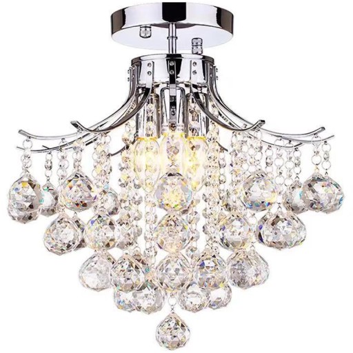 Потолочный светильник Glamour Silver Crystal Plafond