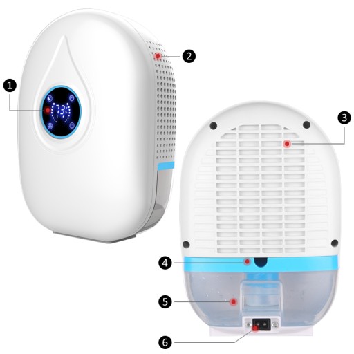 OSUSZACZ POWIETRZA POCHŁANIACZ WILGOCI 1L 25W LCD