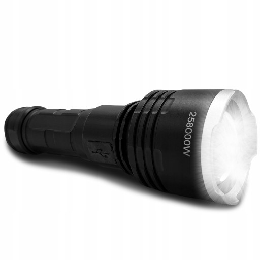MOCNA LATARKA TAKTYCZNA P90 CREE ZOOM POWERBANK