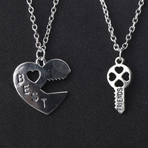 ОЖЕРЕЛЬЕ ДРУЖБА сердце ЛУЧШИЕ ДРУЗЬЯ BFF X2
