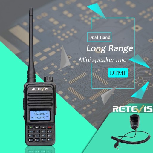 Retevis RT85 Двухдиапазонная профессиональная рация с микрофоном и радио