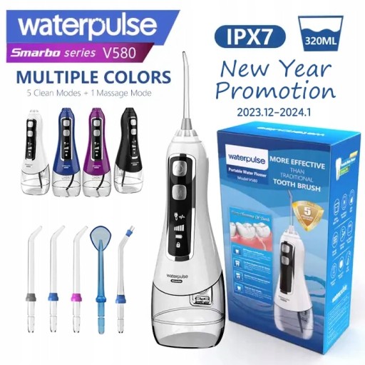 БЕСПРОВОДНОЙ ИРРИГАЦИОННЫЙ WATERPULSE V580 CordlessPro 320мл 2000мАч