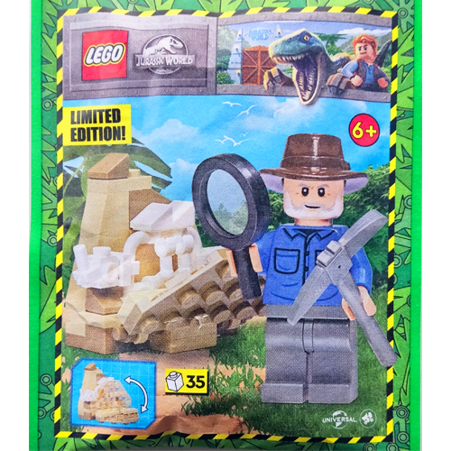 LEGO Jurassic World - 122334, Dr Alan Grant i skamielina dinozaura