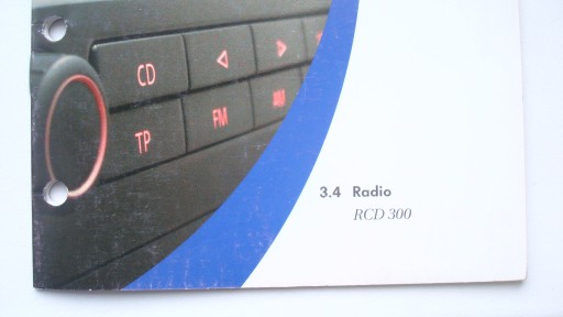 VW RCD 300 Руководство пользователя польского пользователя Radio RCD 300 VW красочное оригинал
