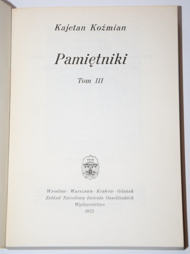 КОЖМЯН Каетан - Дневники, 1-3 комплекта
