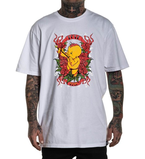 T-SHIRT koszulka męska BIAŁA CUPID DEVIL r.M