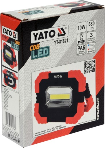СВЕТОДИОДНЫЕ ФАРЫ YATO 10W ПОРТАТИВНЫЕ СВЕТОДИОДНЫЕ БАТАРЕИ