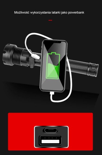 Cree XHP90 USB-зум COB СВЕТОДИОДНЫЙ ФОНАРЬ + аккумулятор 5100 мАч