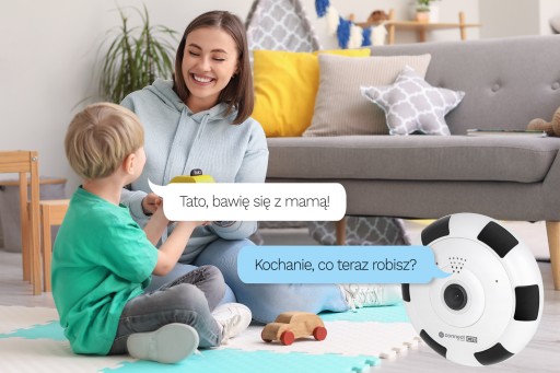 IP-камера для помещений с Wi-Fi, 3 МП, 360°, зум Tuya