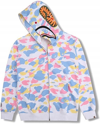 Толстовка Bape Shark kangaroo, зеленый камуфляжный кенгуру