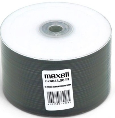MAXELL CD-R 700MB, 50 szt. w opakowaniu SHRINK, prędkość zapisu 52X, 80 min