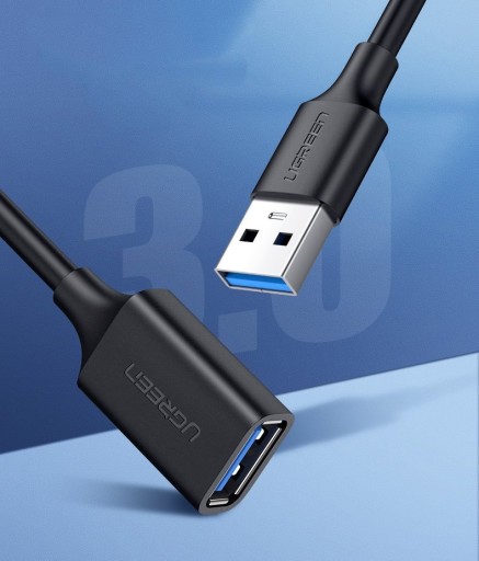 Удлинительный кабель USB 3.0, 3 м, черный