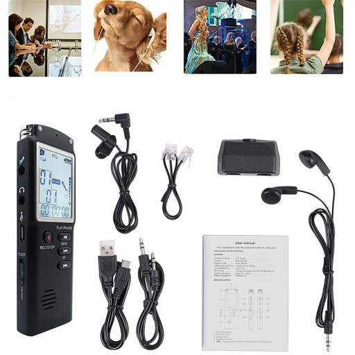 МИНИ-ЦИФРОВОЙ ДИКТОФОН 16 ГБ USB 2.0 MP3 WAV-ПЛЕЕР + НАУШНИКИ