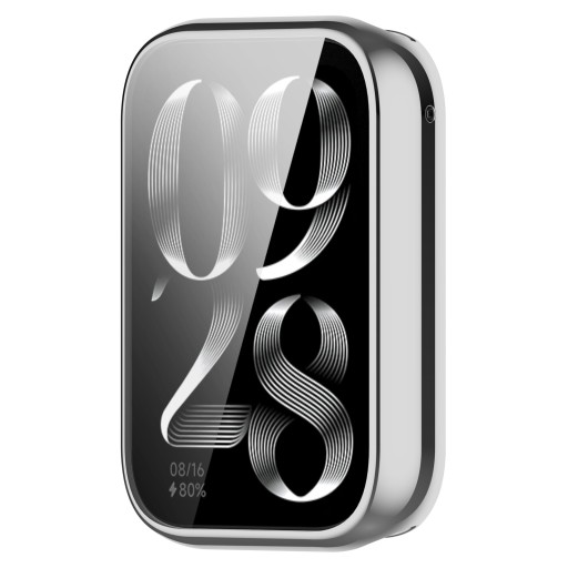 ETUI OBUDOWA 2W1 Z OSŁONĄ NA EKRAN DO XIAOMI MI BAND 8 PRO - SREBRNY