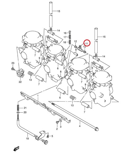 ТРОЙНИК ТОПЛИВНОЙ СИСТЕМЫ SUZUKI GSF 1200 Bandit