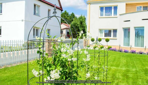 OBELISK OGRODOWY METALOWY NA KWIATY RÓŻE 120 cm
