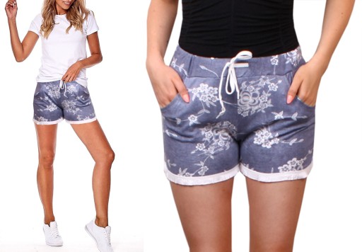 ШОРТЫ хлопковые короткие FLOWERS SHORTS 32N3 38/40