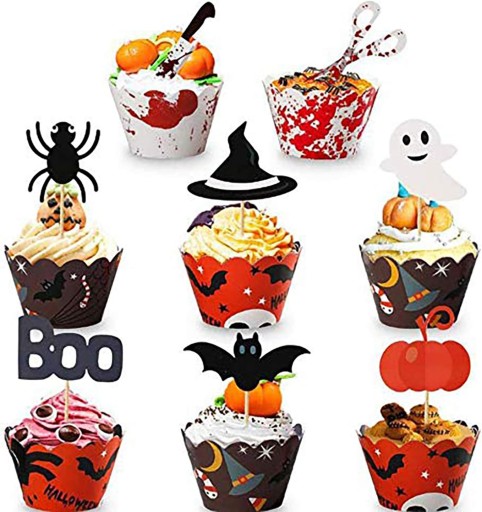 Набор украшений для кексов Boo Halloween 12 шт.