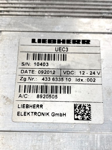 Контроллер Liebherr UEC3 433633510 Зарядное устройство L509