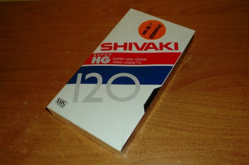 КАССЕТА VHS SHIVAKI 120 мин ЗАПЕЧАТАННАЯ + 30 мин