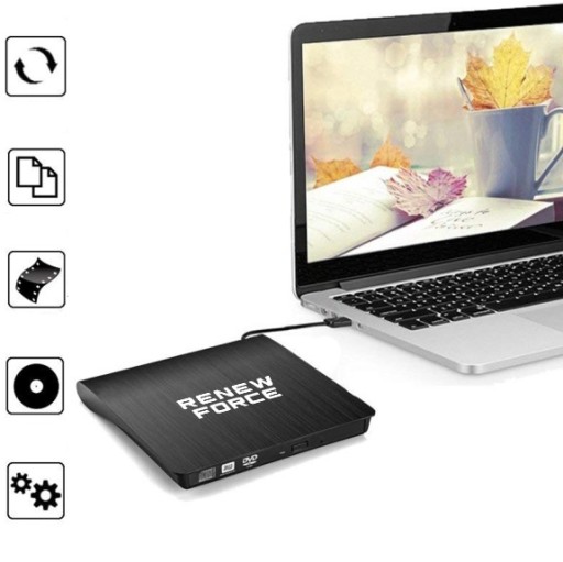 ВНЕШНИЙ ПРИВОД ДЛЯ ЗАПИСИ CD-R/DVD-ROM/RW ПОРТАТИВНЫЙ ПРОИГРЫВАТЕЛЬ USB 3.0