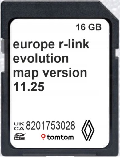 Карта Renault R-Link Evolution 11.25 Radary EU