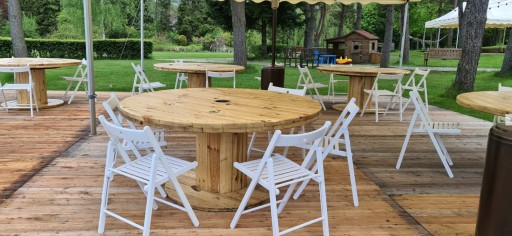 Blat na stół, drewniany, na stolik, talerz 60cm LOFT