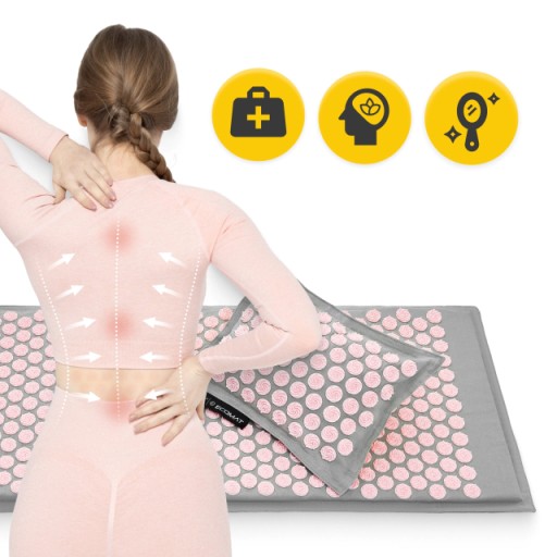 АКУПРЕСУРНЫЙ КОВРИК С МАССАЖНЫМИ СПИНАМИ HEALTH ECO SET 4FIZJO SPINS
