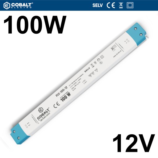 БЛОК ПИТАНИЯ ДЛЯ СВЕТОДИОДНЫХ ЛЕНТ ULTRA SLIM IP20 PLV 100Вт 12В
