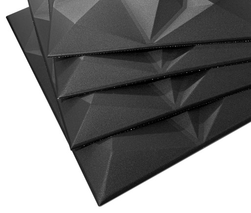 СТЕНОВЫЕ ПАНЕЛИ ПОТОЛОЧНЫЕ КАССЕТЫ Черный 3D Brilliant