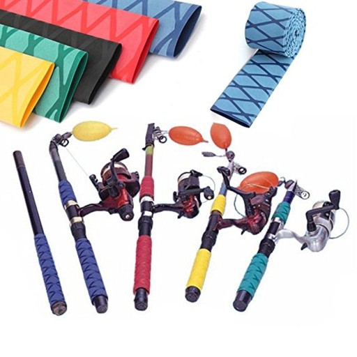 Waterproof Shrink Wrap Tubing Fishing Rod Handle Cork Black