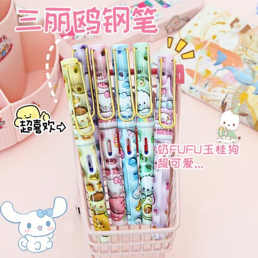 12шт Sanrio Hello Kitty My Melody Cute Ef Nib 3d Pen Эксклюзивная студенческая ручка