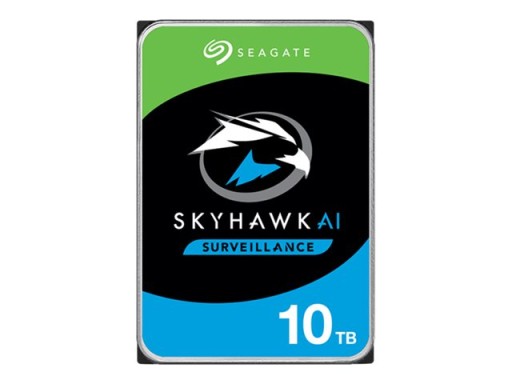Диск Seagate Skyhawk AI ST10000VE001 (10 ТБ; 3,5 дюйма; SATA; 256 МБ;