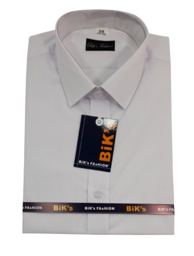 KOSZULA CHŁOPIĘCA BIAŁA, KLASYCZNA ELEGANCKA, KRÓTKI RĘKAW 110
