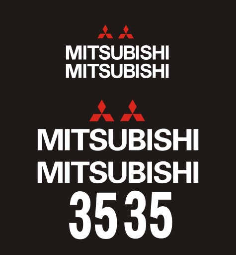 Наклейки на вилочный погрузчик MITSUBISHI FD 35 FD35