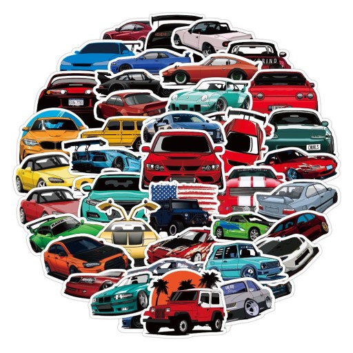 СТИКЕР-БОМБА НАКЛЕЙКИ MIX CARS 50 шт.